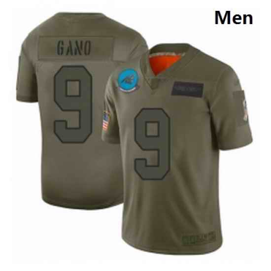 Men Carolina Panthers 9 Graham Gano Limited Camo 2019 Salute to Service Football Jersey